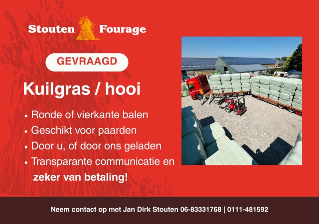 GEVRAAGD Kuilgras/ hooi